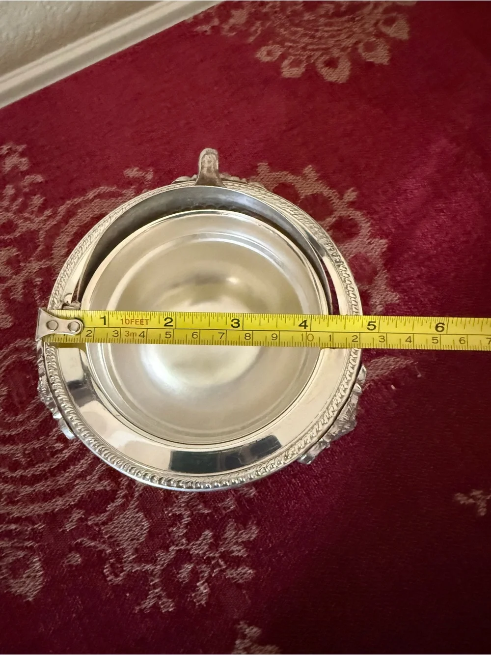 Silver Decorative Dome Butter Keeper - Elegant Home Dining Accessory Vintage